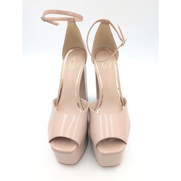 Sam Edelman Kori Ankle Strap Peep Toe Platform Heels Blush Size US10M EU41 - Picture 2 of 8
